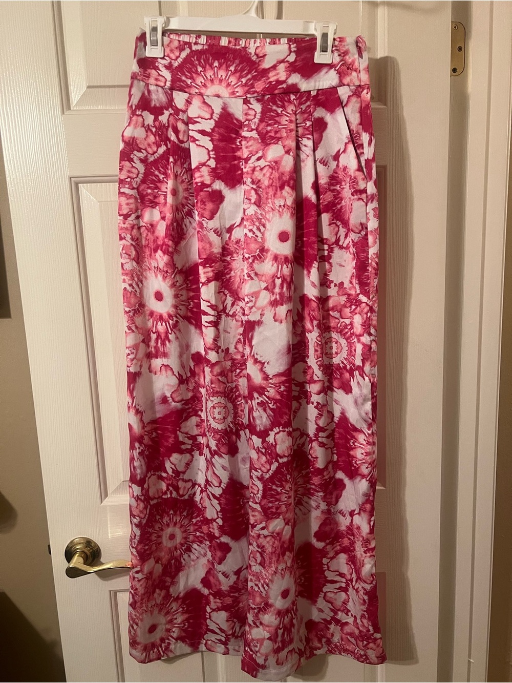 NWOT Ade Samuel for I.N.C. International Concepts Pink & White Wide Leg Pants XS